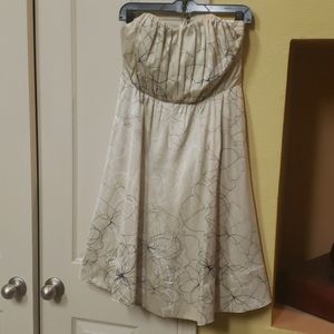 Beige strapless dress